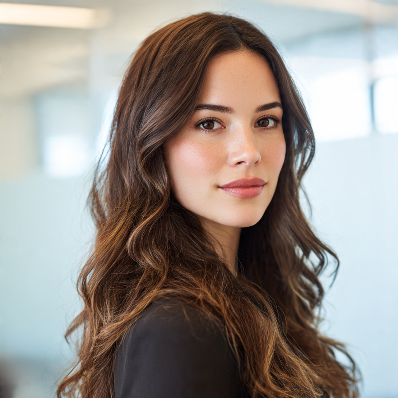 a lifelike portrait of a woman with 1