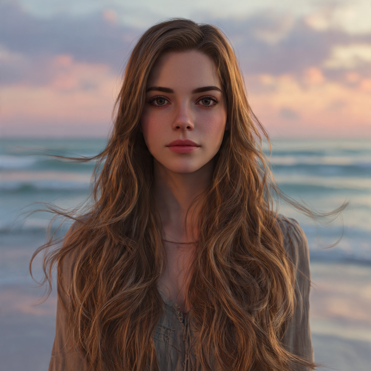 a lifelike portrait of a woman with