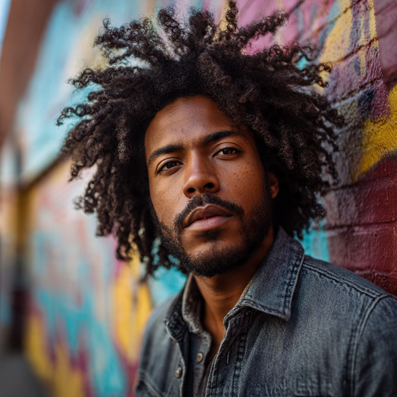 Master the Flow: 27 Long Haircuts for Men Ideas & Tips 9 a man showcasing natural afro coils hair