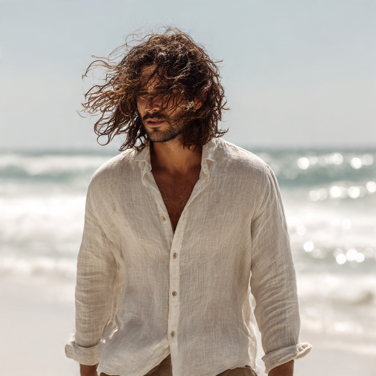 Master the Flow: 27 Long Haircuts for Men Ideas & Tips 22 a man with long loose disheveled hair