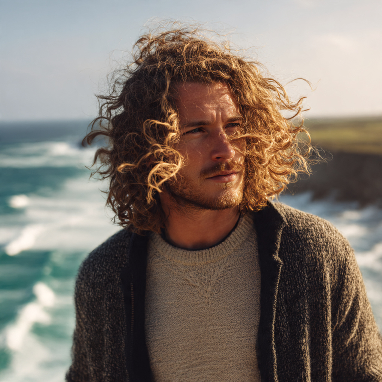 27 Best Long Hairstyles for Men Tips: Grow the Flow 23 a man with voluminous permed long hairstyles