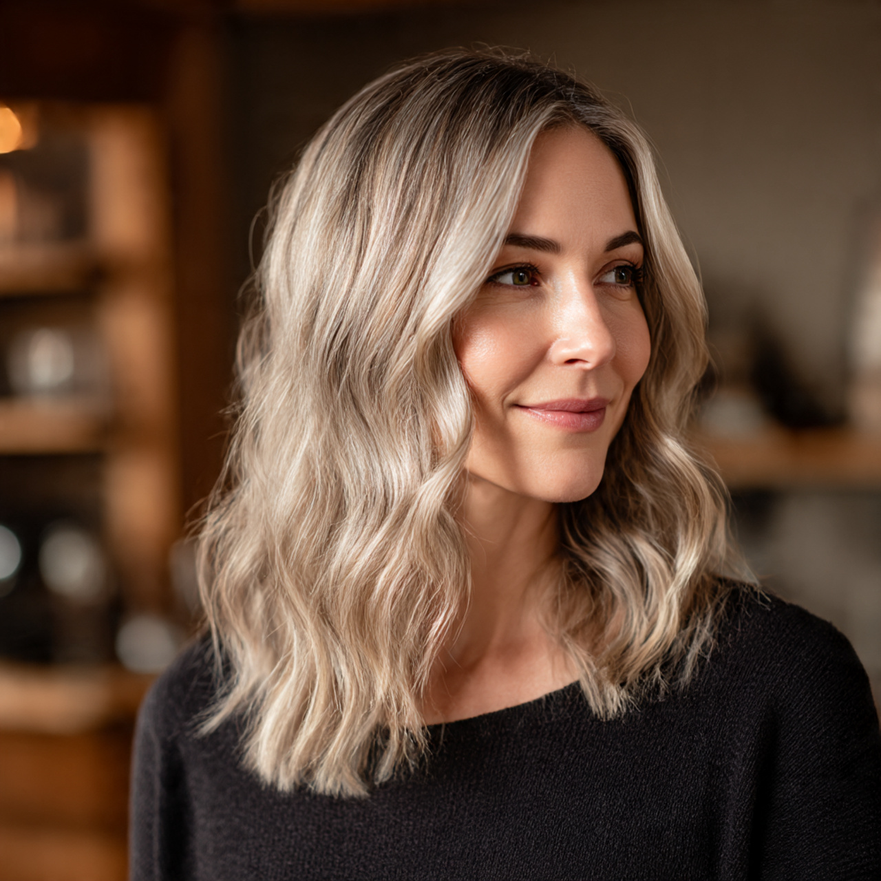 20 Silver Highlights Ideas for a Stunning New Look 2 a mid length shot of a blonde woman