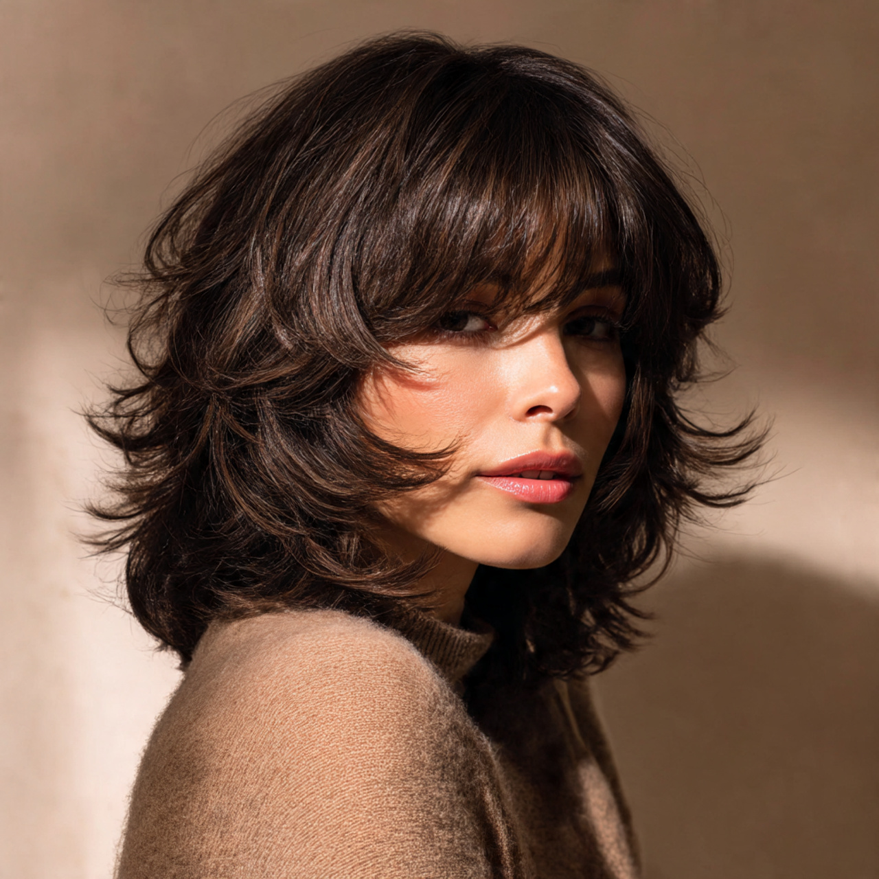 a mid shot of a woman with a