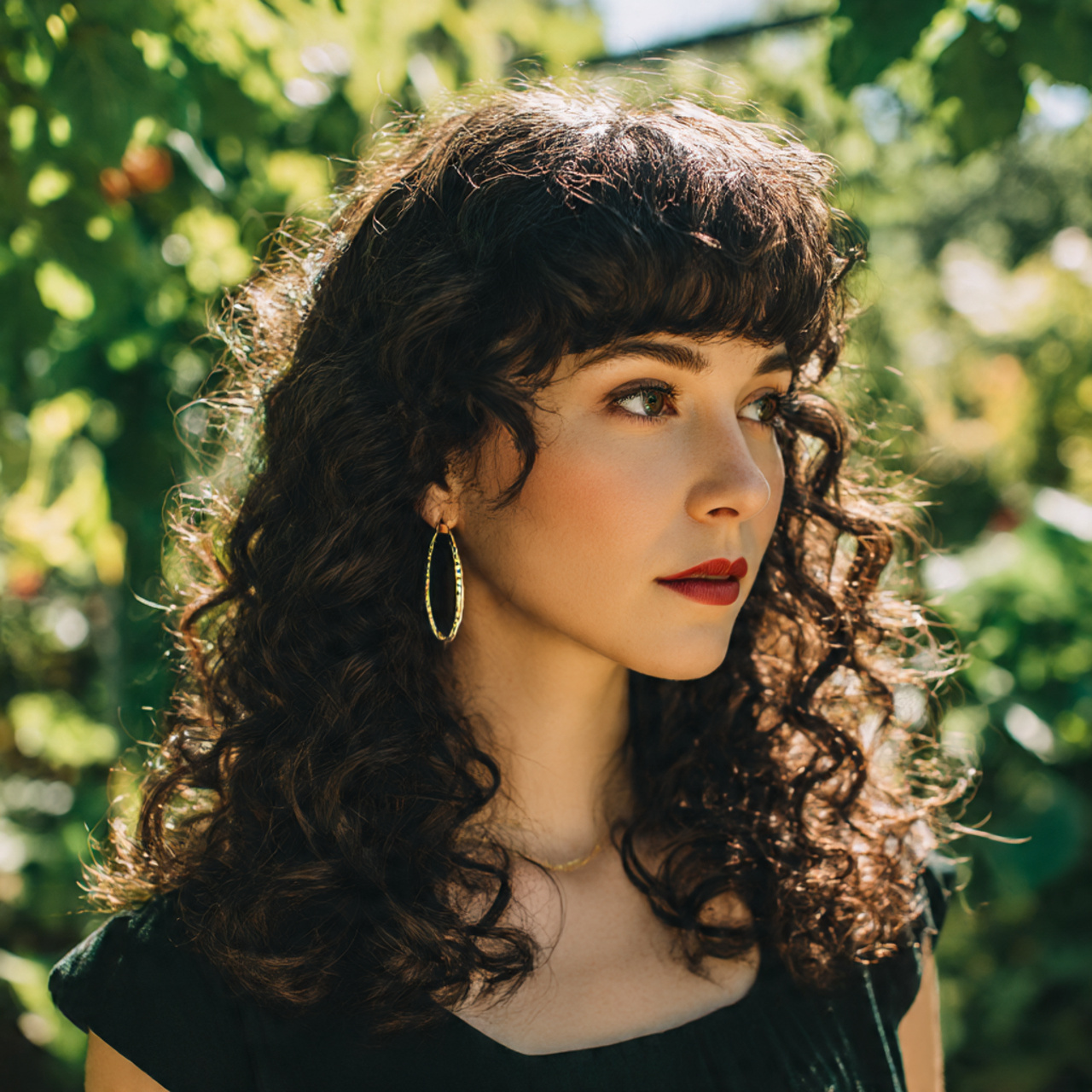 20 Wavy Wolf Cut with Bangs Ideas To Boost Self Confidence 8 a model wearing a defined ringlet wavy