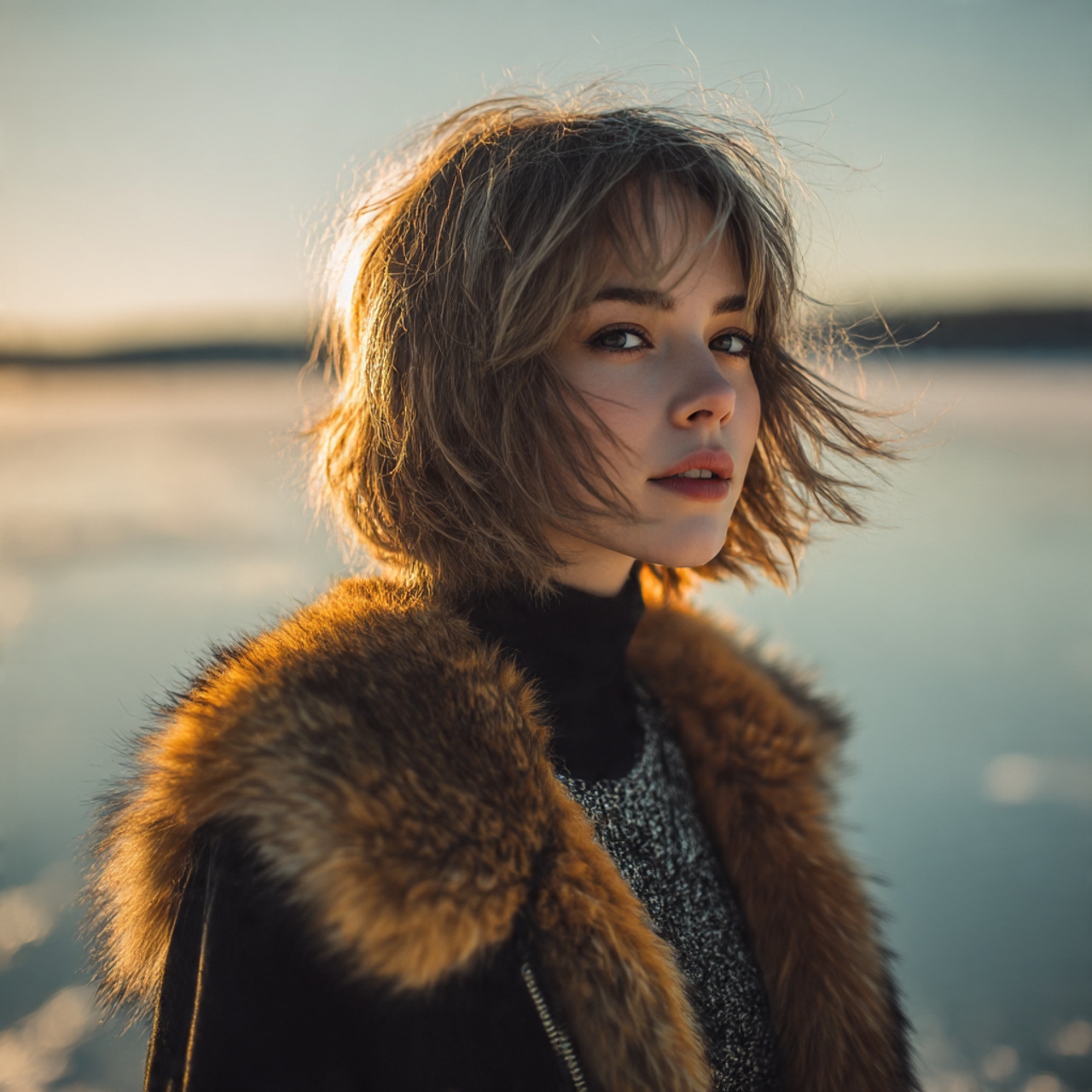 27 Hottest Winter Wolf Cut Ideas & Styles 23 a model with a collarbone length winter