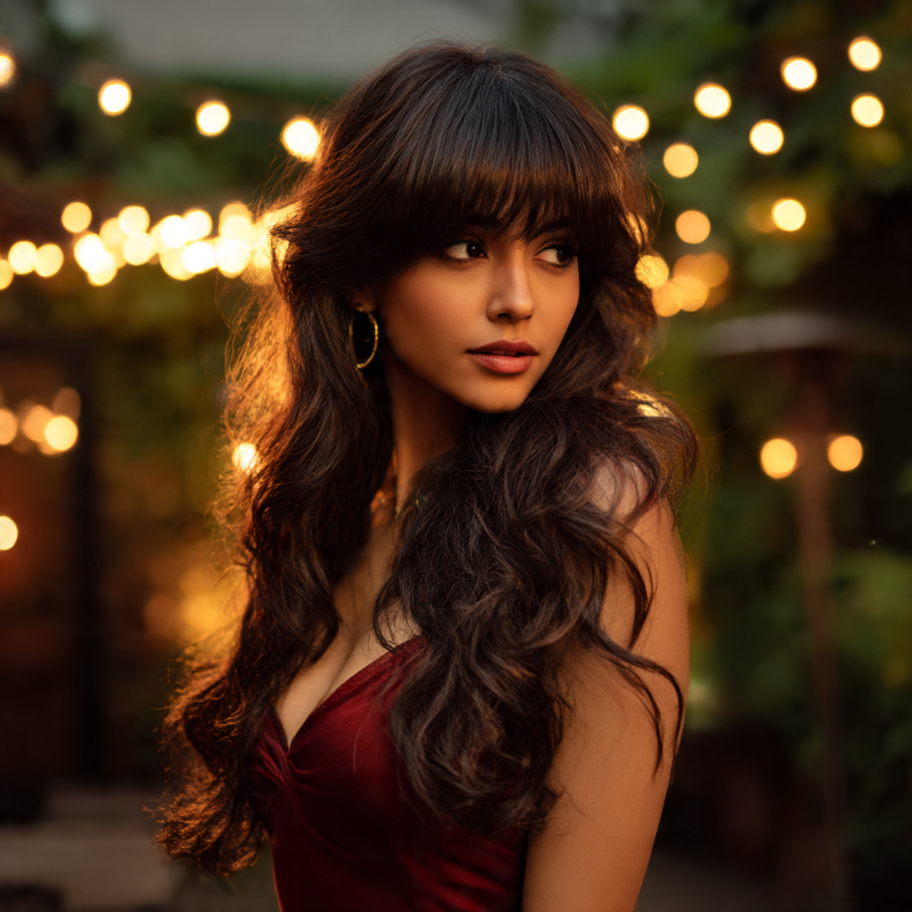 20 Wavy Wolf Cut with Bangs Ideas To Boost Self Confidence 10 a model with a deep side part