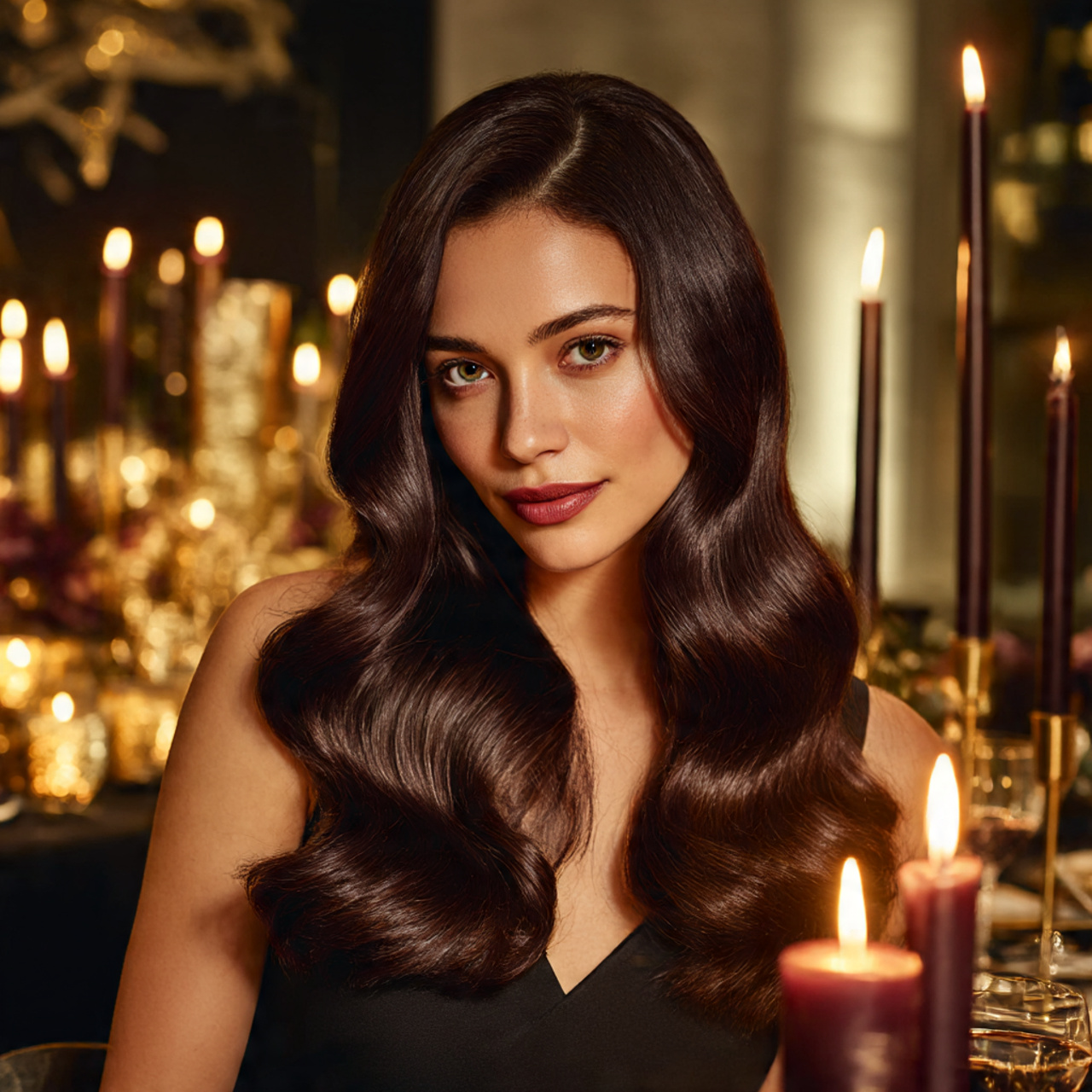 a model with new year hair ideas