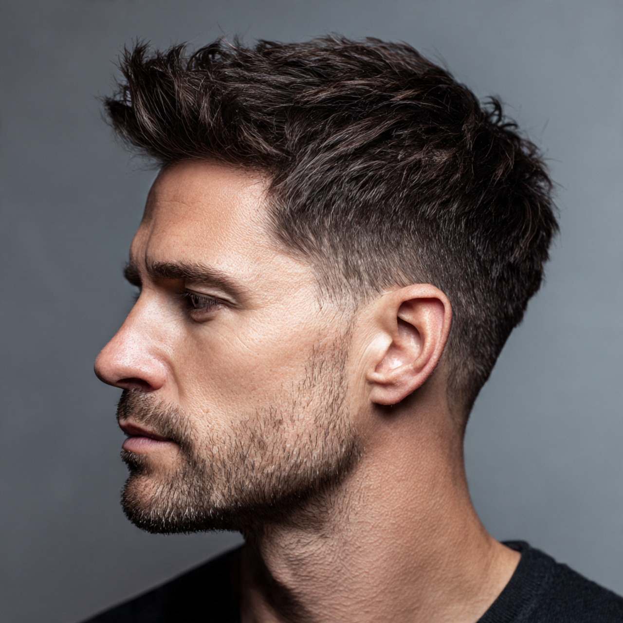 a modern male haircut featuring a wolf