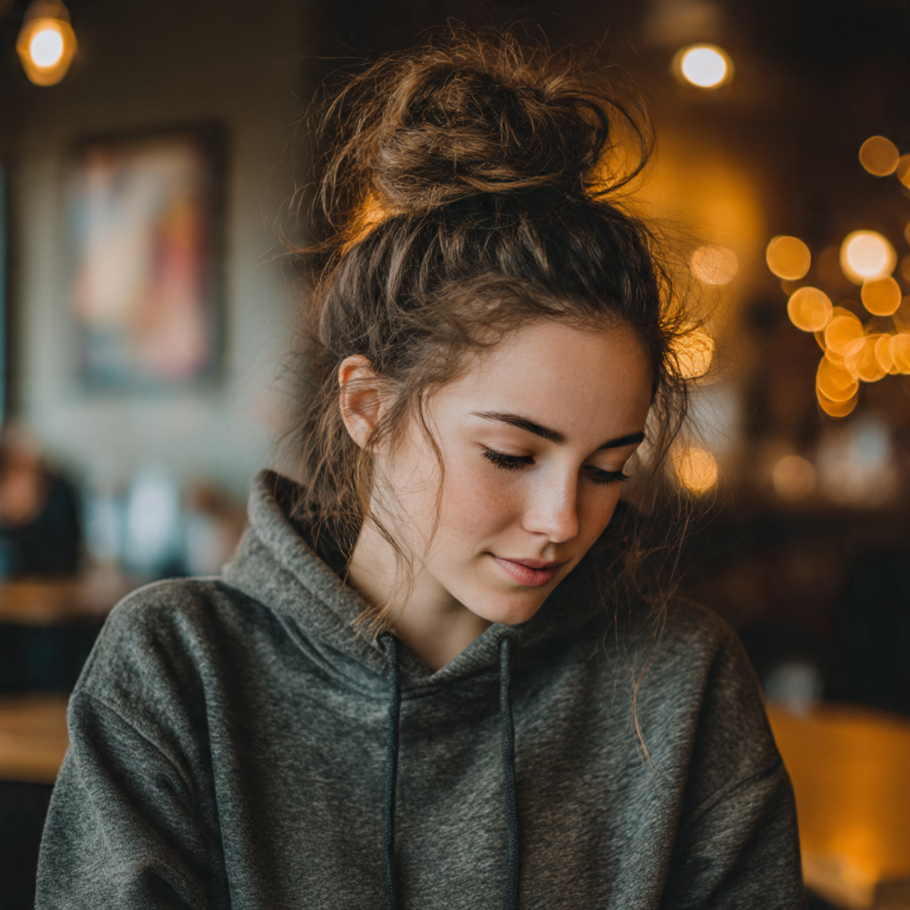 a natural candid shot of a young