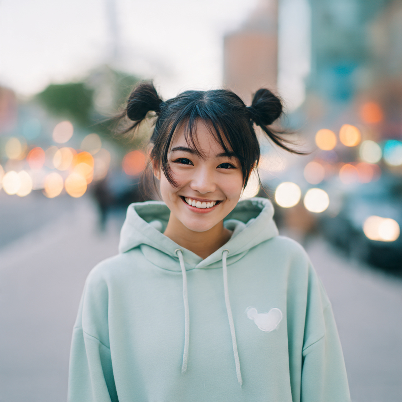 a natural candid style photo of a cheerful