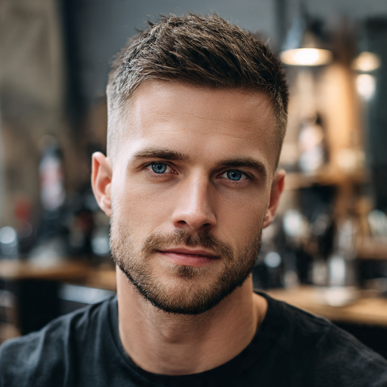 a natural close up portrait of a handsome 1