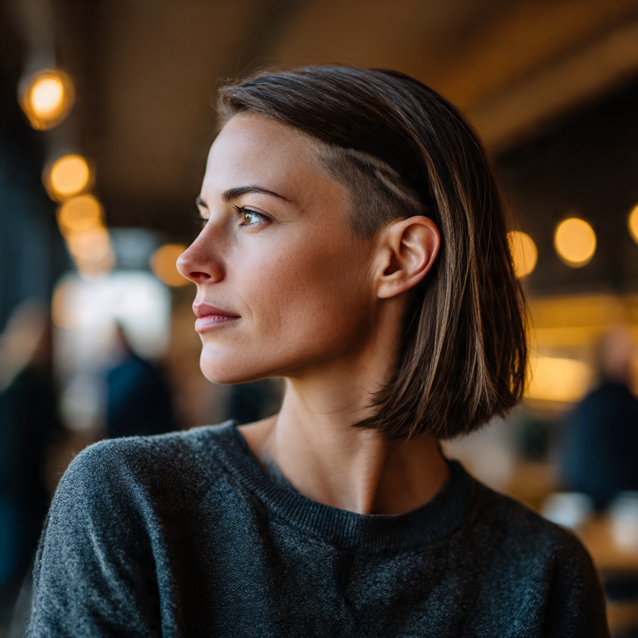 20 Stunning Side Shaved Hairstyles Ideas You’ll Love 2 a natural close up shot of a professional looking