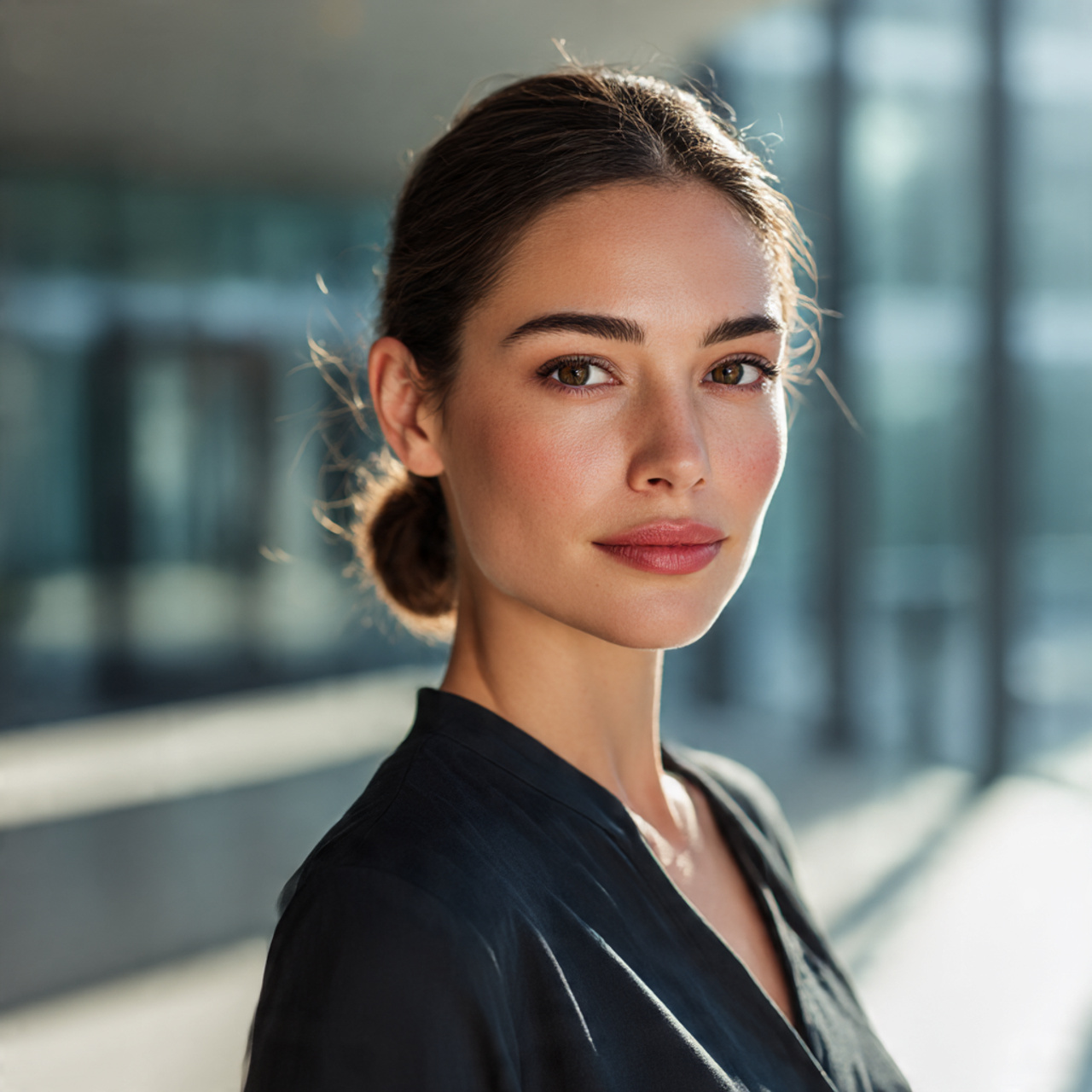 a natural light portrait of a confident