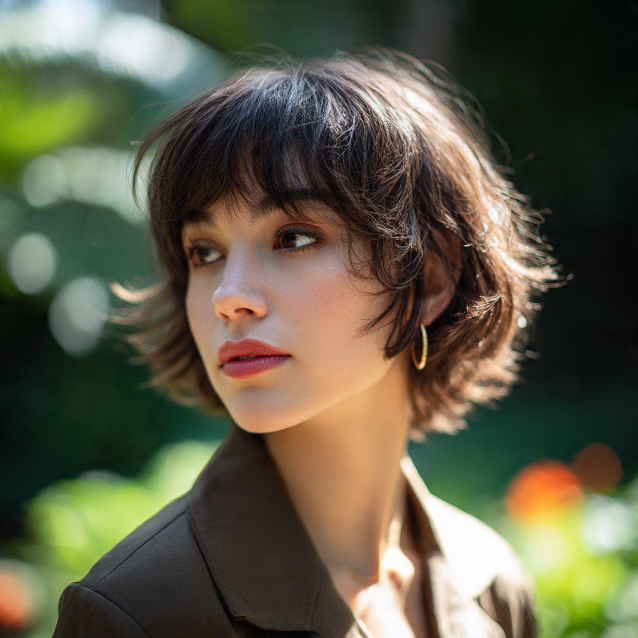 a natural light portrait of a stylish woman