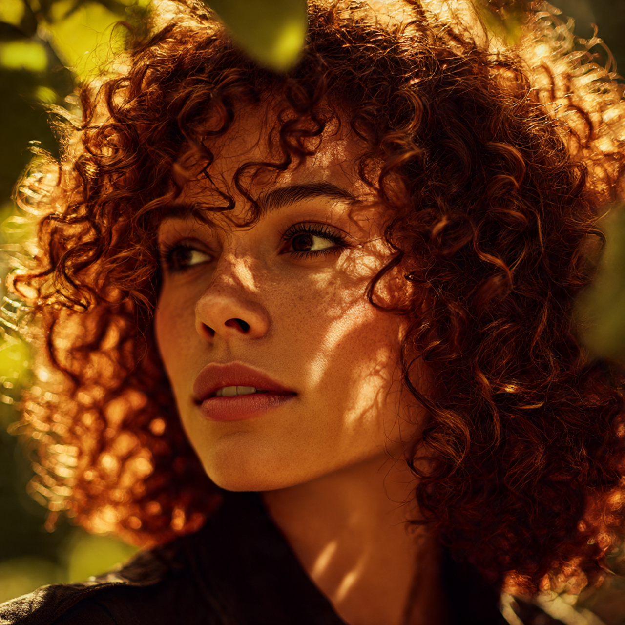 a natural looking portrait of a woman with 1