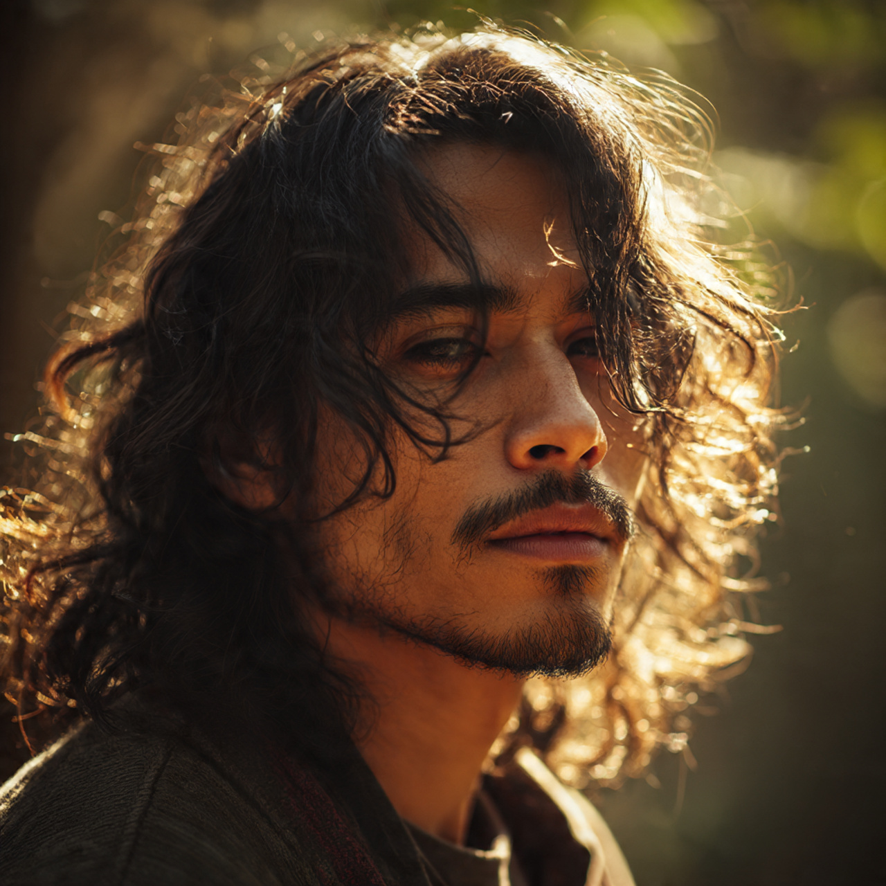 20 Modern Wolf Cut Men Ideas to Upgrade Your Style 10 a natural outdoor portrait of a latino