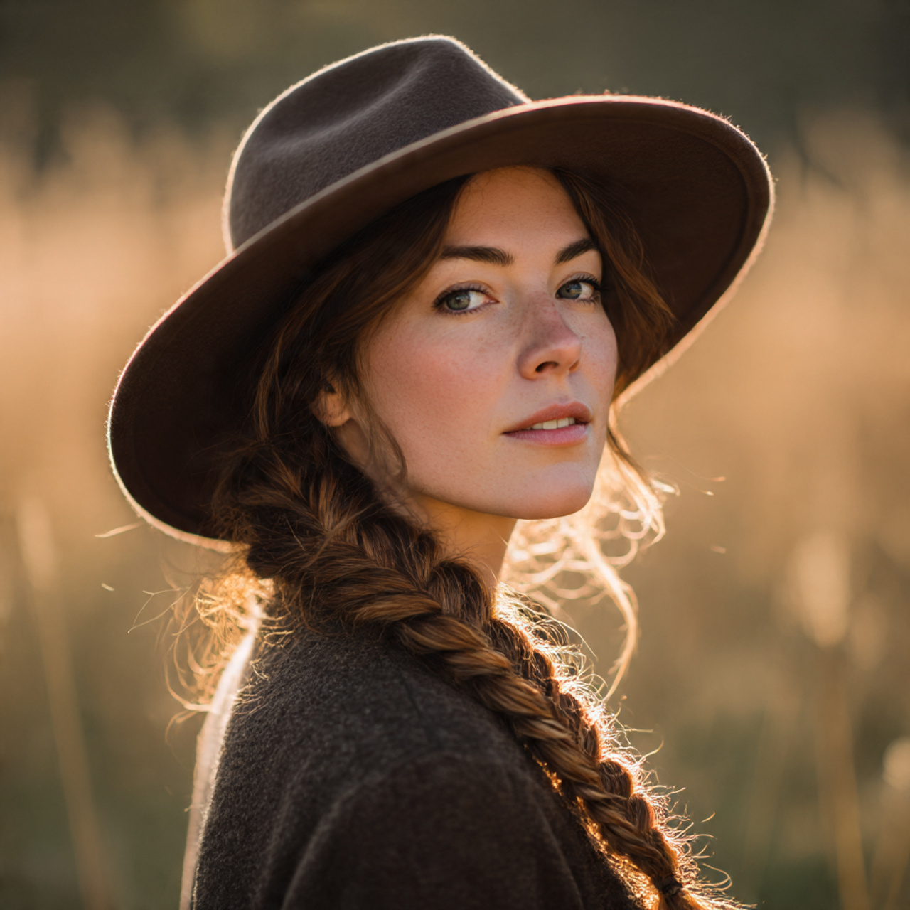a natural outdoor portrait of a stunning 1