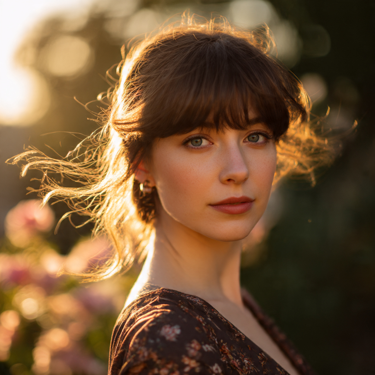 a natural outdoor portrait of a stylish