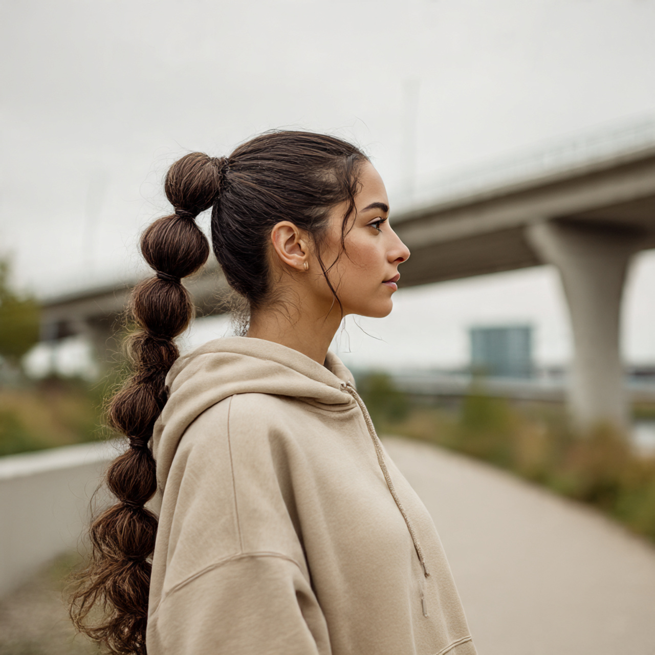 a natural outdoor portrait of a woman