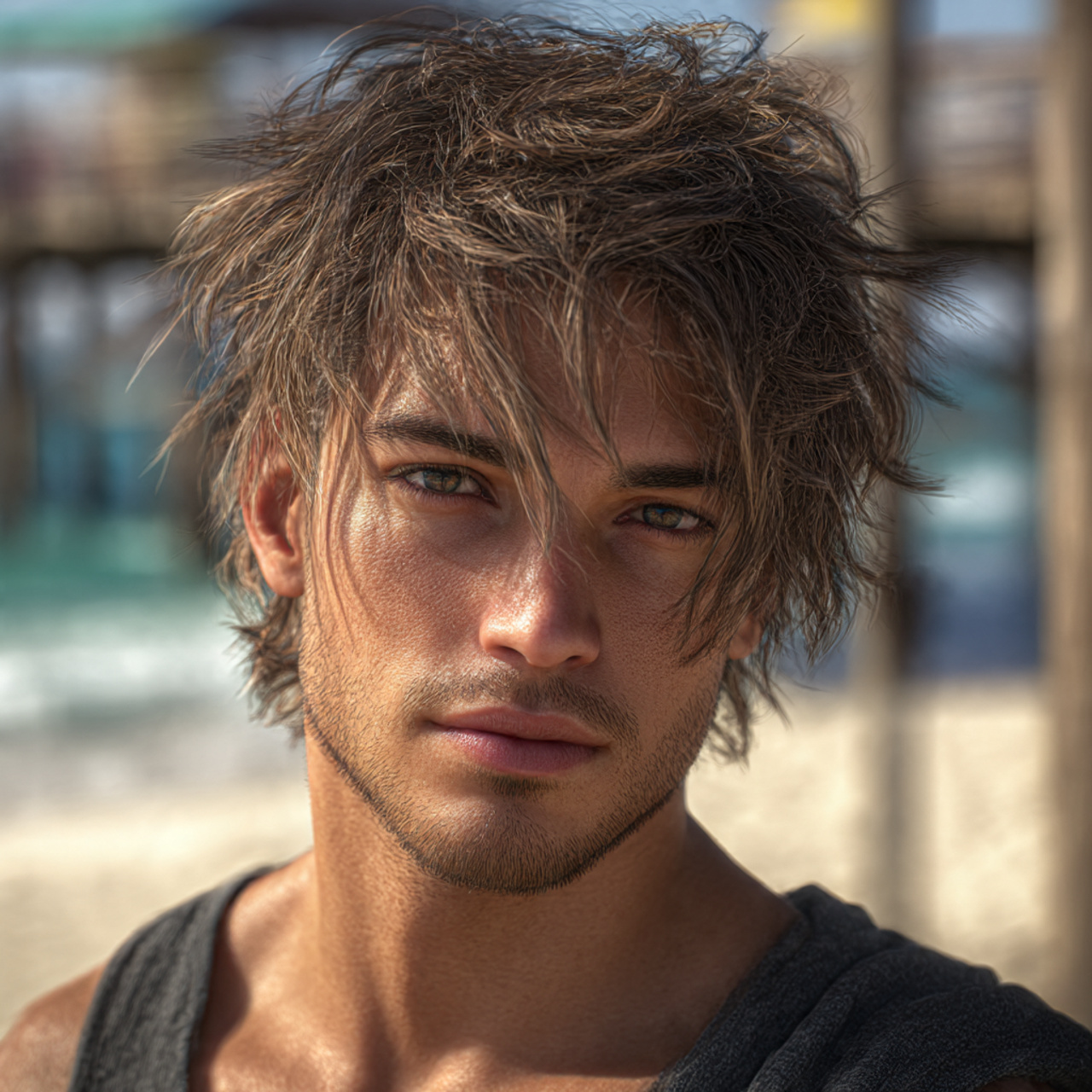 a natural portrait of a man with 1