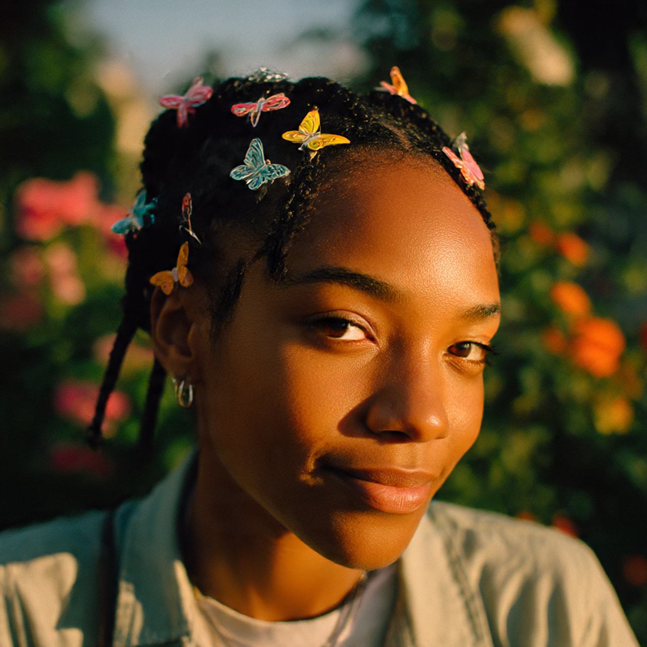 a natural portrait of a young black