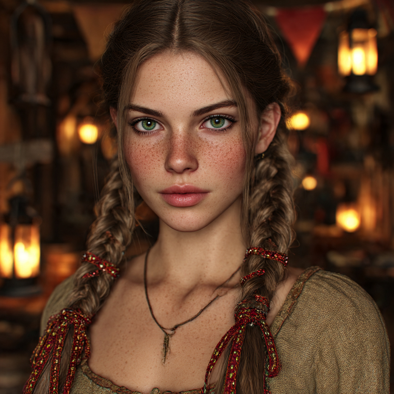 27 Perfect Medieval Princesses Hairstyles Ideas for Elegant Styling 3 a natural realistic close up of a medieval