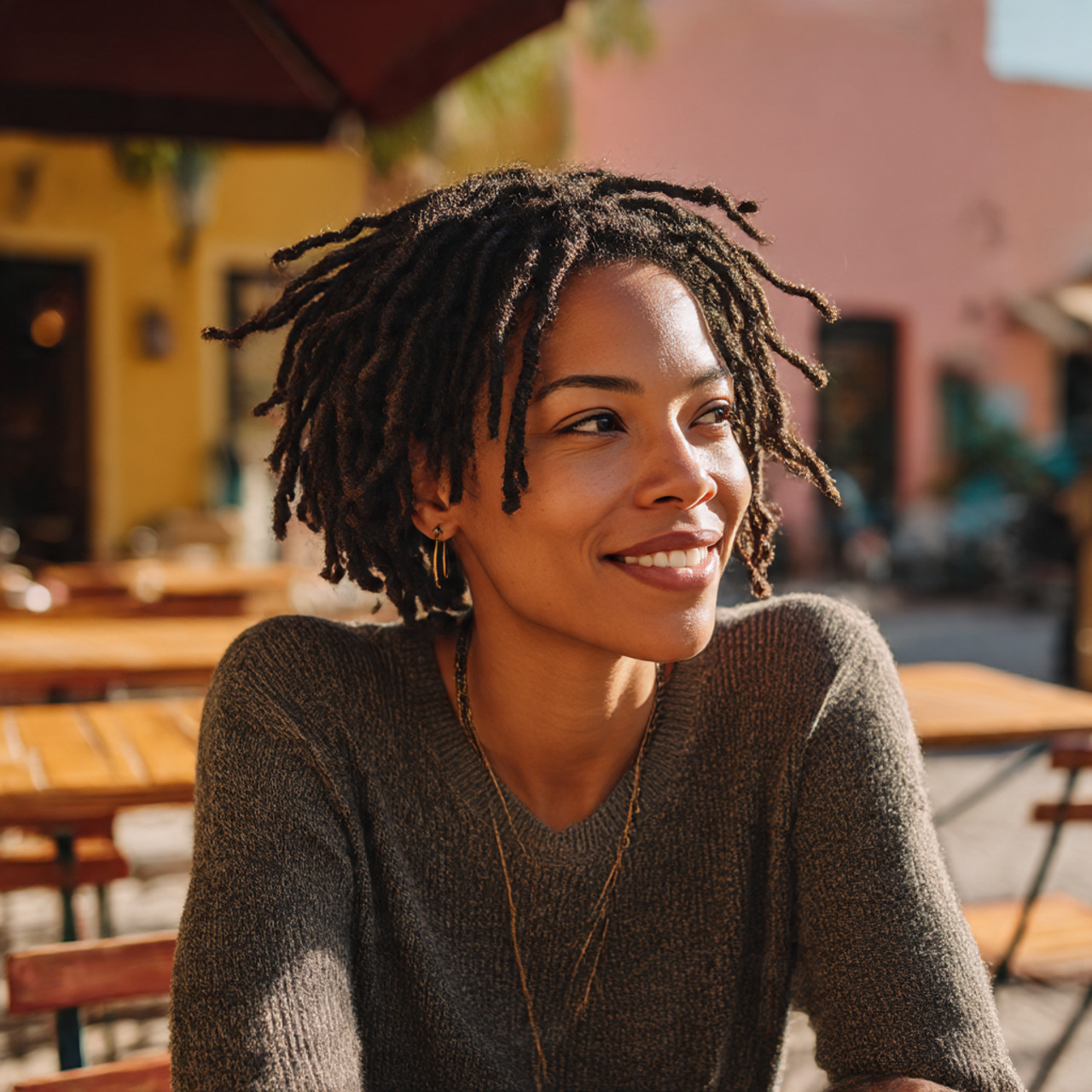 20 Trending Loc Styles Short Hair Ideas You’ll Love 13 a natural realistic portrait of a beautiful