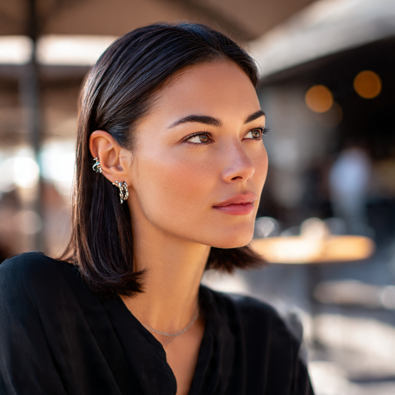 a natural realistic portrait of a woman