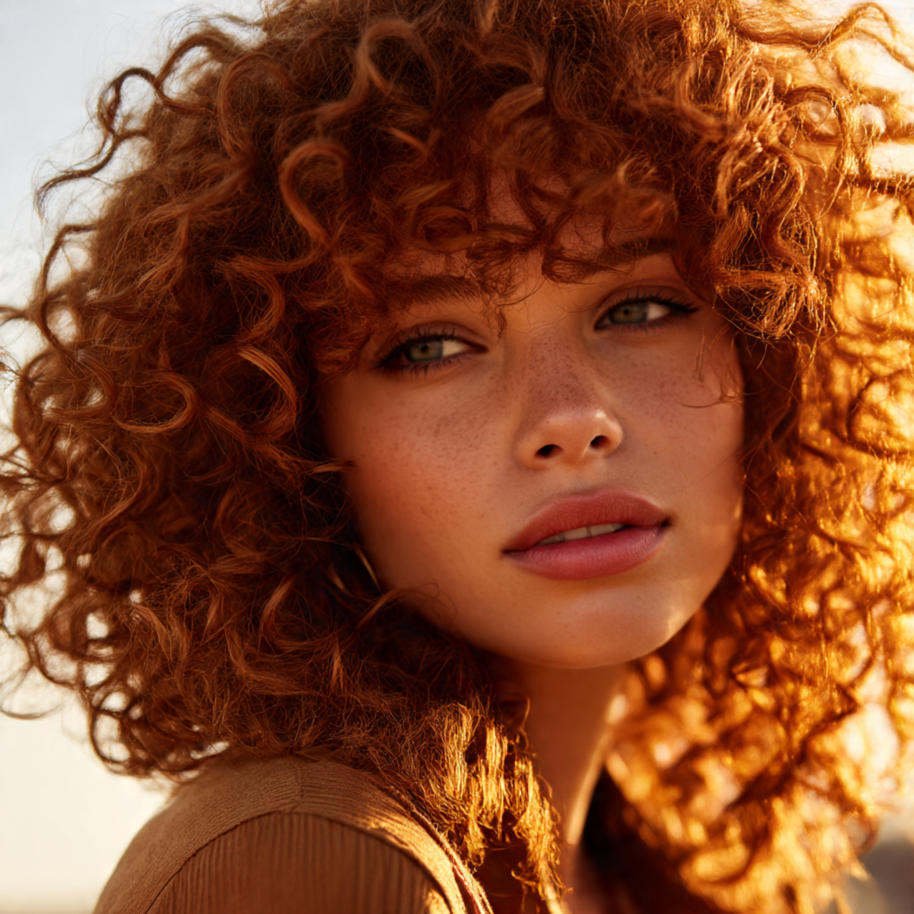 The Curly Ginger Wolf Cut