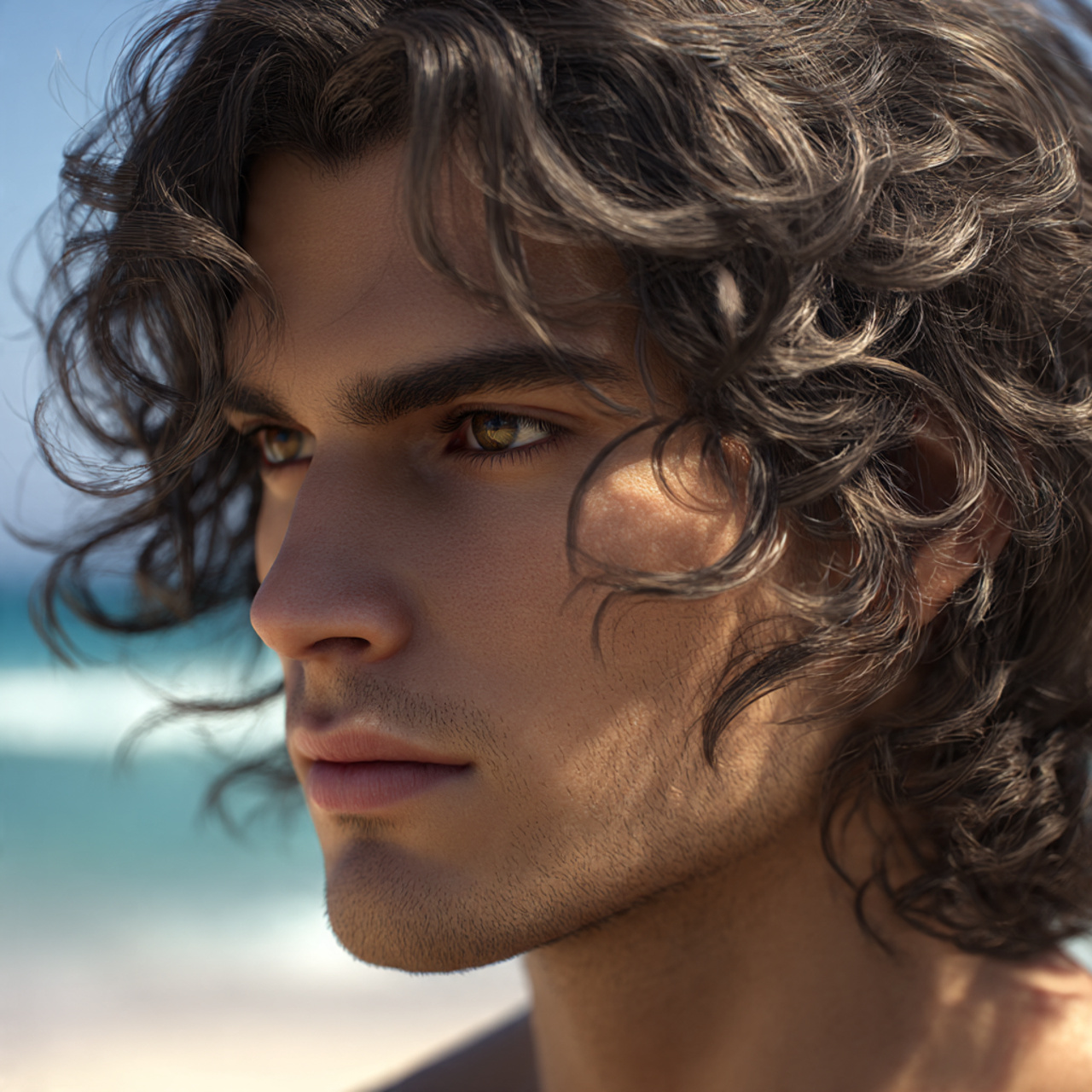 20 Modern Wolf Cut Men Ideas to Upgrade Your Style 12 a photorealistic image of a man with 1