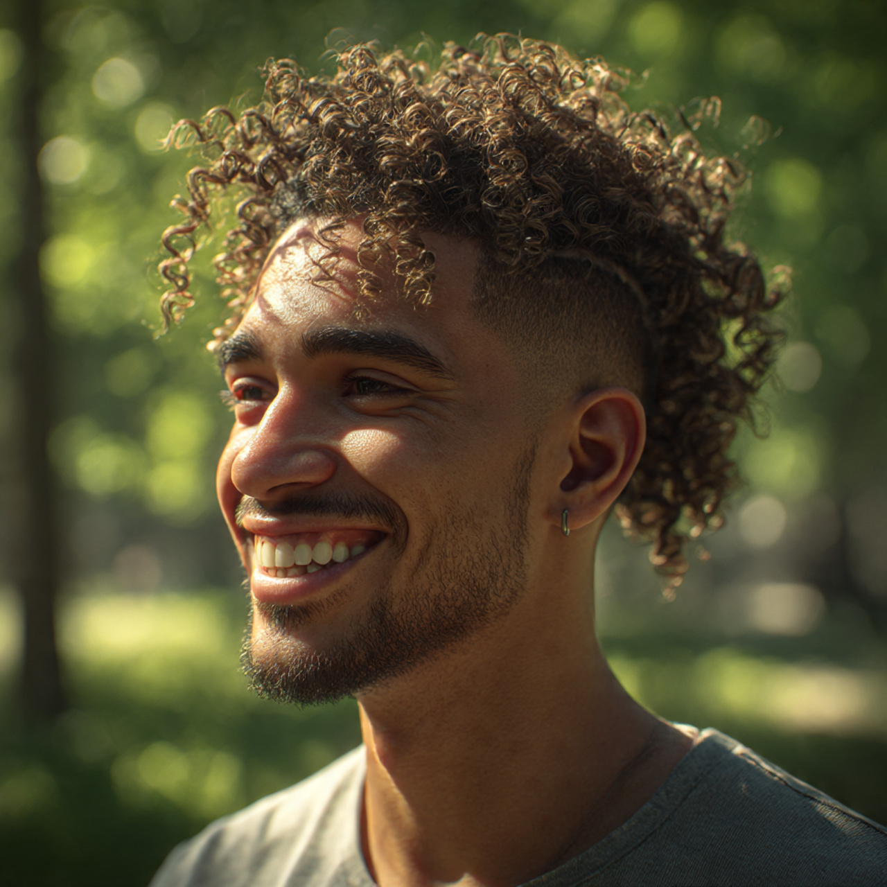 a photorealistic image of a man with 3