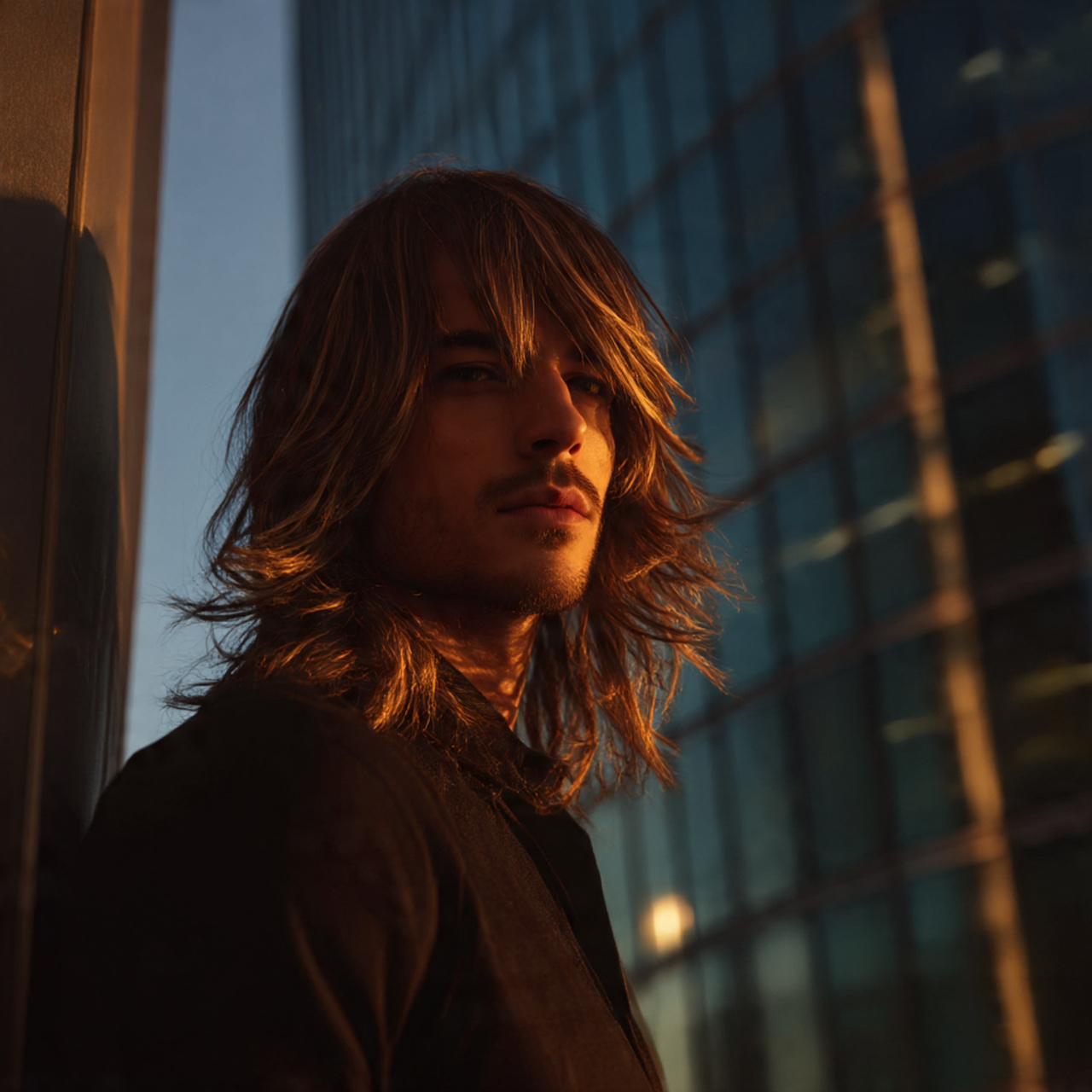 Master the Flow: 27 Long Haircuts for Men Ideas & Tips 3 a photorealistic image of a man with