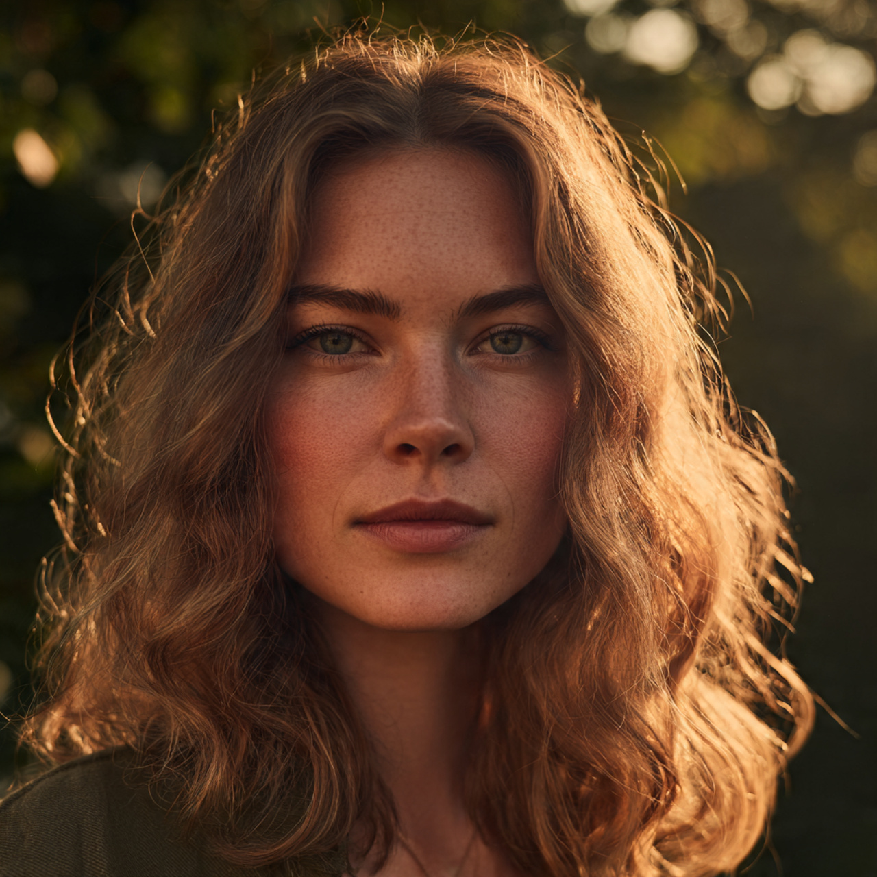 a photorealistic portrait of a woman with