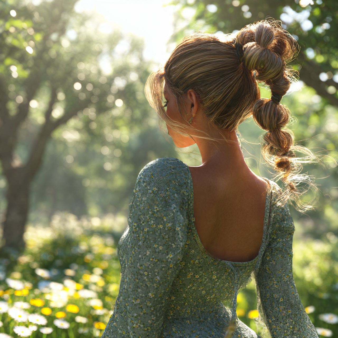 27 Chic & Easy Summer Hairstyles: Humidity-Proof Looks 15 a playful woman with a bubble ponytail