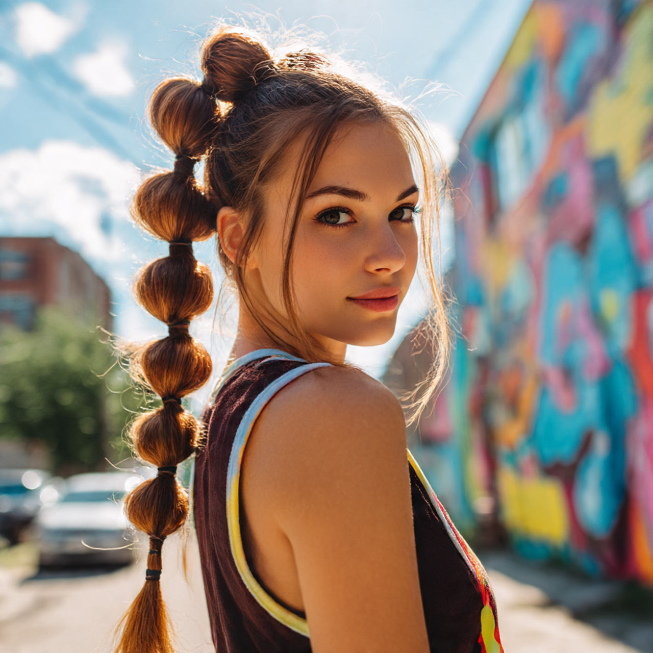 Best Long Hairstyles for Women: 27 Chic Ideas 15 a playful young woman with bubble braids