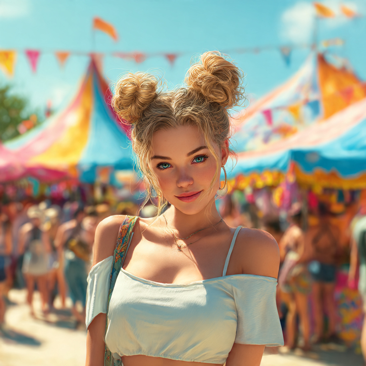 27 Chic & Easy Summer Hairstyles: Humidity-Proof Looks 8 a playful young woman with two high