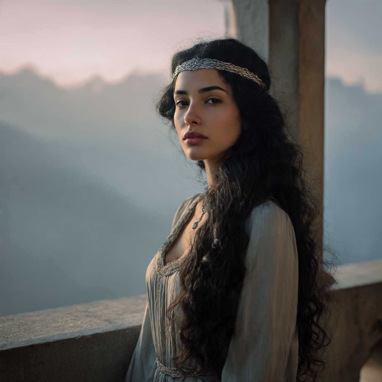 27 Perfect Medieval Princesses Hairstyles Ideas for Elegant Styling 9 a princess with long naturally wavy black