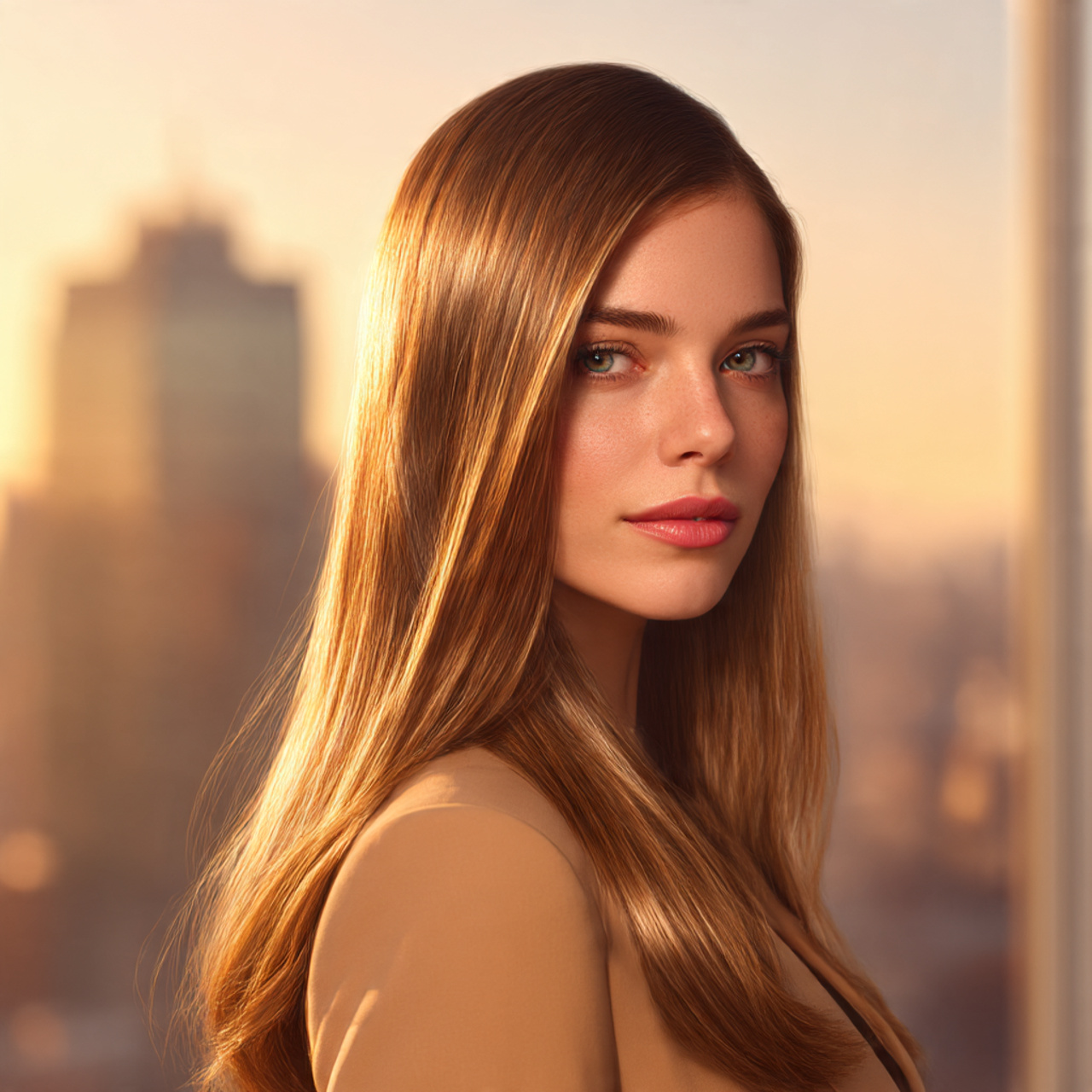 a professional woman with a radiant high gloss