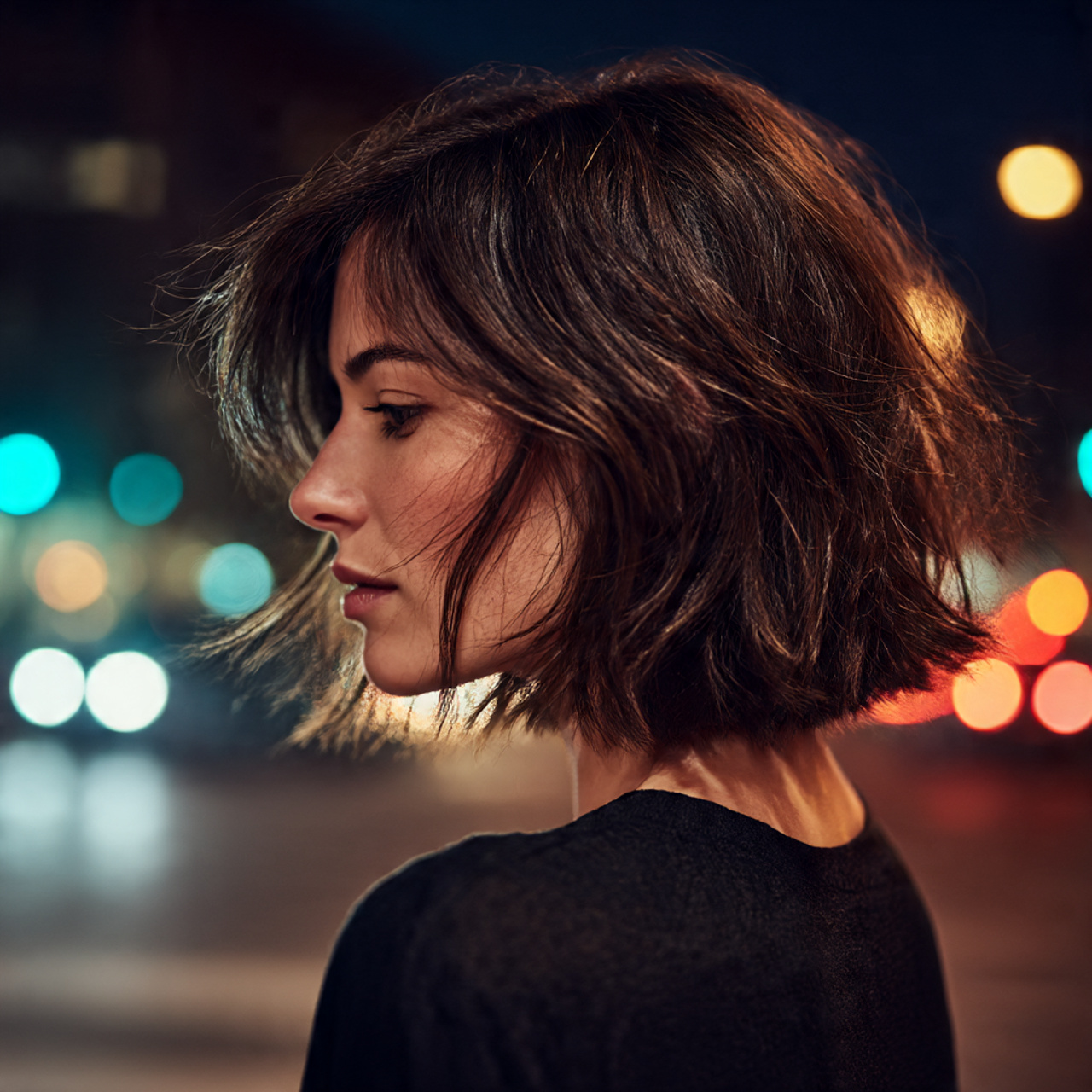 20 Shaggy Lob Ideas for a Fresh, Modern Look 3 a profile view of a woman with