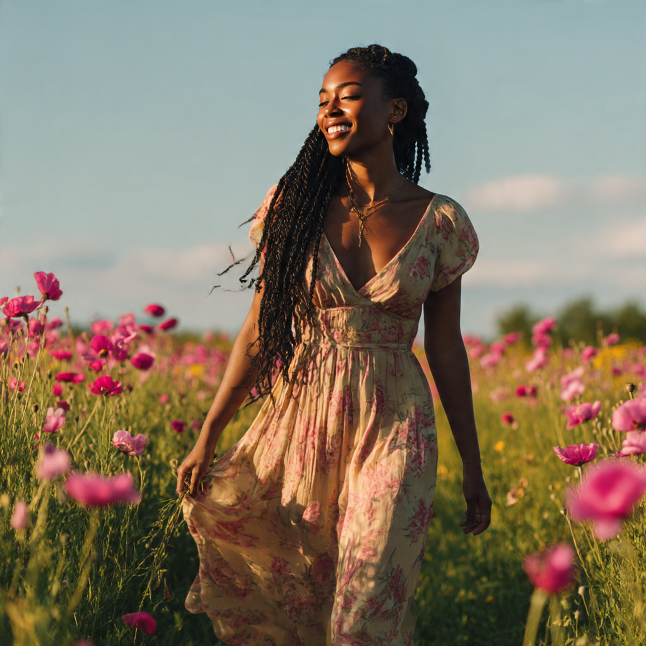 27 Chic & Easy Summer Hairstyles: Humidity-Proof Looks 25 a radiant woman with senegalese twists summer