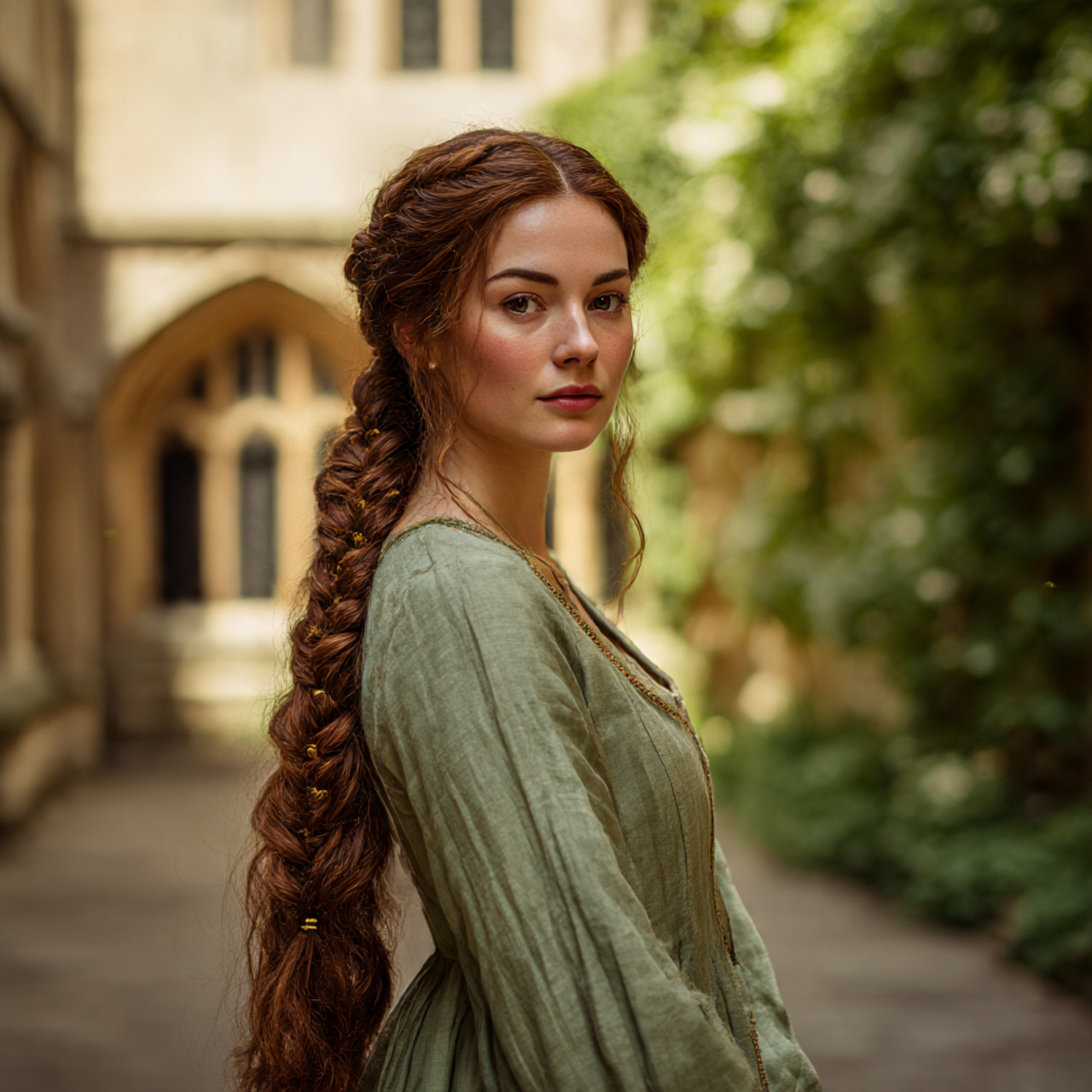 27 Perfect Medieval Princesses Hairstyles Ideas for Elegant Styling 21 a real human woman with long thick