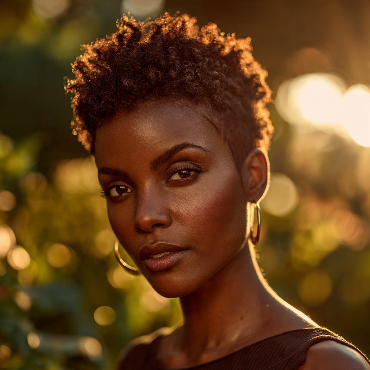 a real woman with a tapered natural