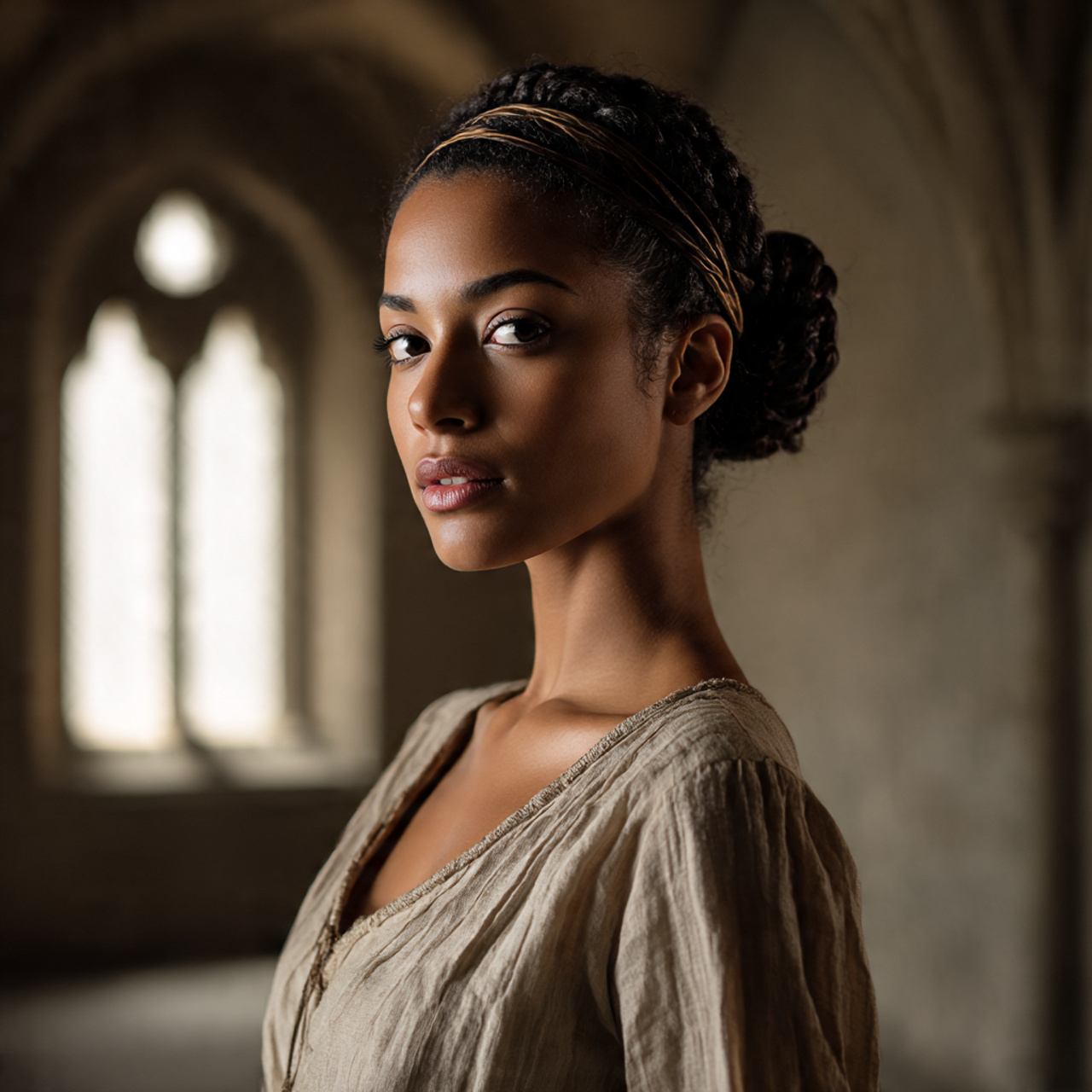 27 Perfect Medieval Princesses Hairstyles Ideas for Elegant Styling 13 a real woman with deep brown skin