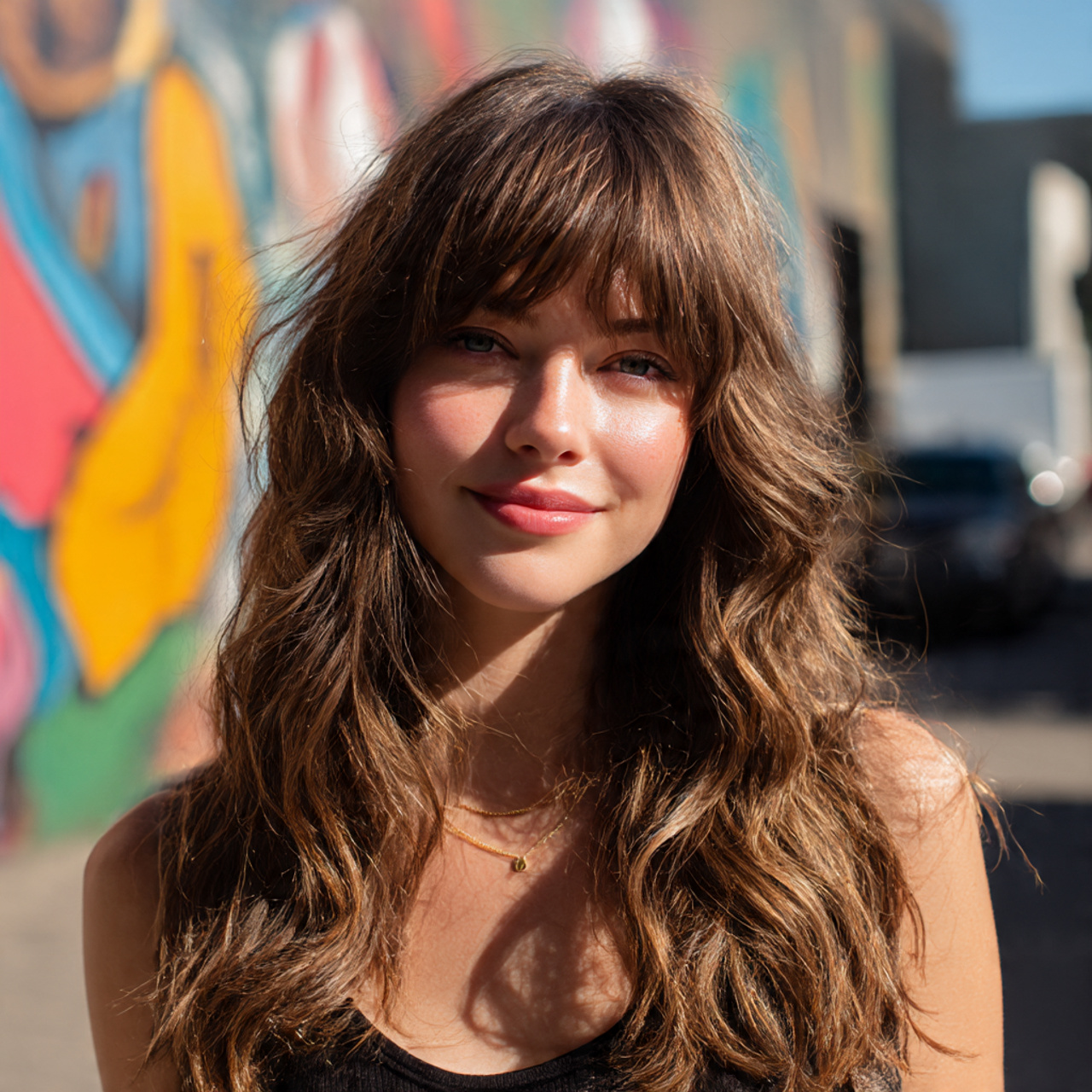 a realistic close up image of a woman