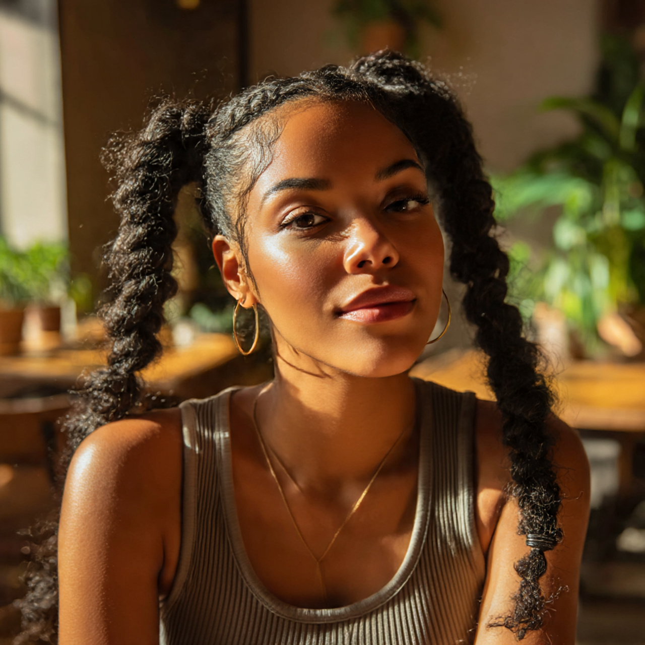 a realistic close up of a beautiful black