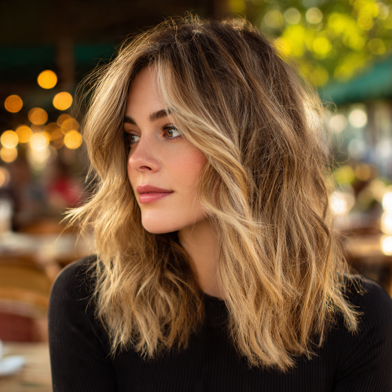 a realistic close up portrait of a woman