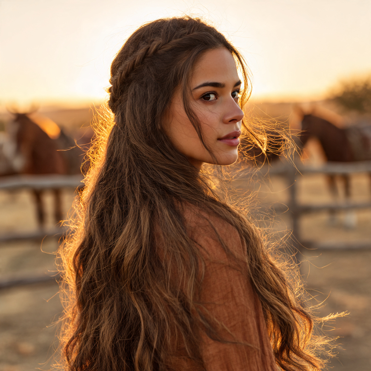 27 Modern Cowgirl Hairstyles Ideas for an Inspiring Western Vibe 6 a realistic close up portrait of a young