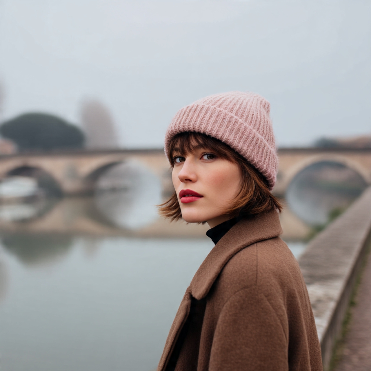 a realistic image of a chic woman