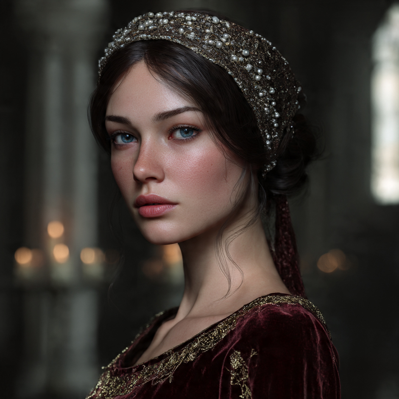 27 Perfect Medieval Princesses Hairstyles Ideas for Elegant Styling 4 a realistic image of a mature medieval