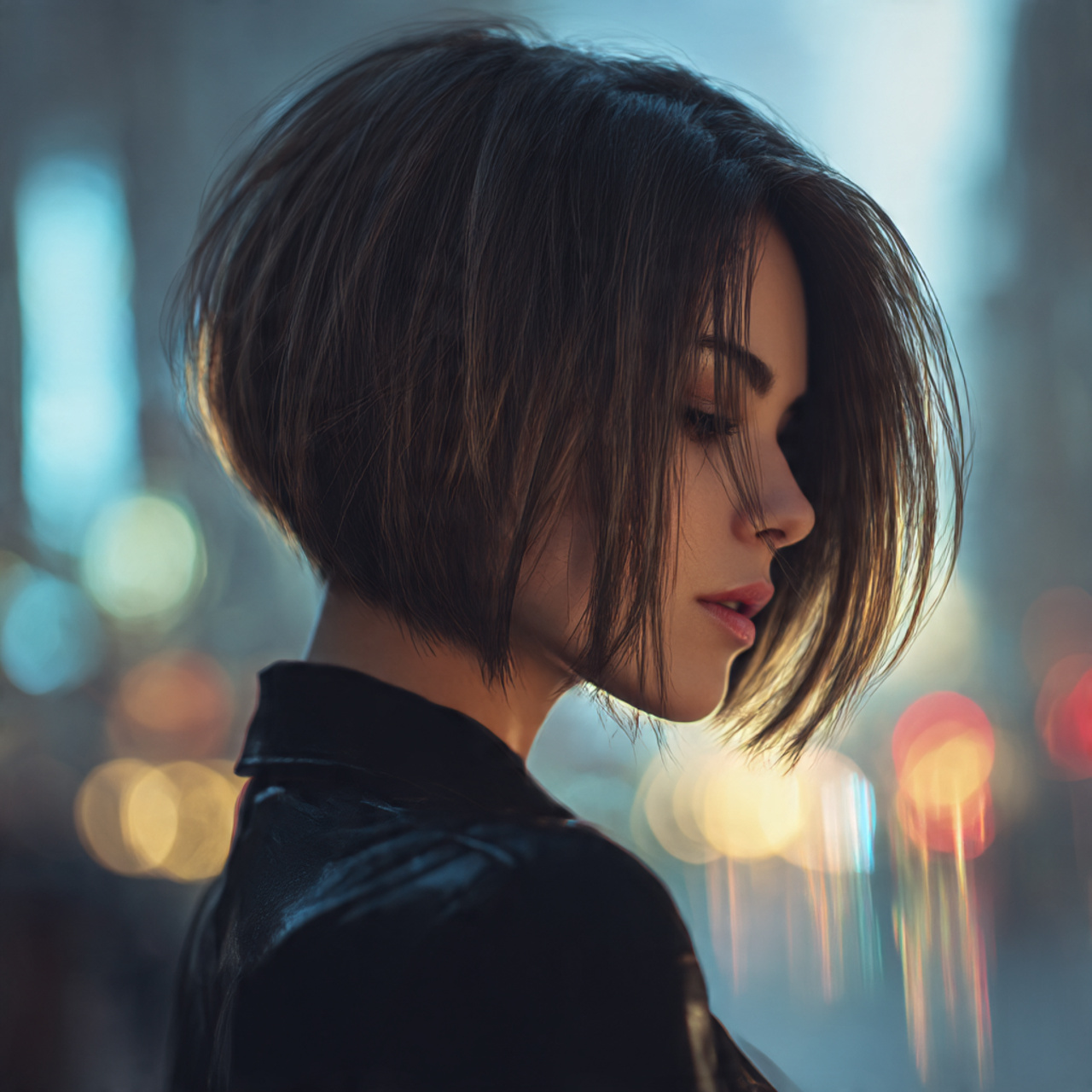 a realistic image of a stylish woman